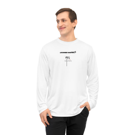 Unisex Performance Long Sleeve Shirt - Lockheed Martin with American Flag